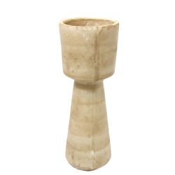 Świecznik gliniany betonowy Japandi 38cm